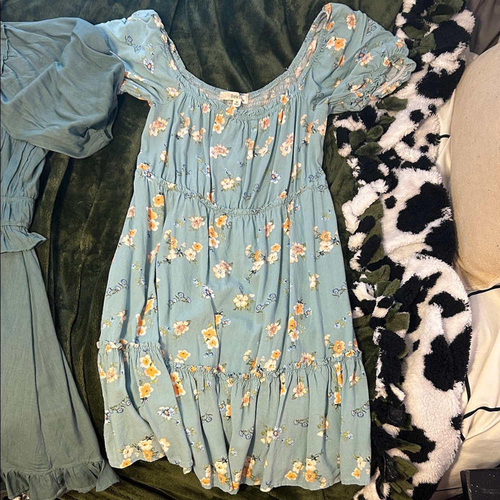 Rewind Floral Blue Dress